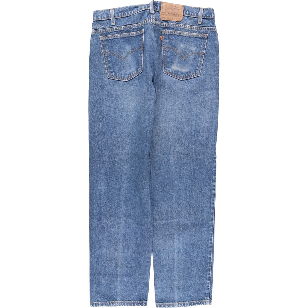 90'S Levi's 505 REGULAR FIT STRAIGHT LEG Orange Tab Tapered Denim Pants Made in USA Men's W34 cotton blue type Vintage Second Hand