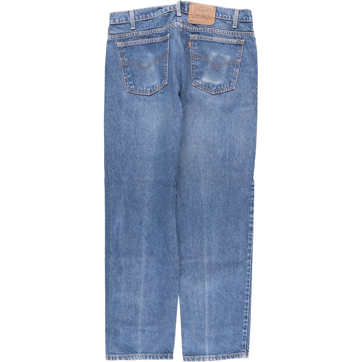90'S Levi's 505 REGULAR FIT STRAIGHT LEG Orange Tab Tapered Denim Pants Made in USA Men's W34 cotton blue type Vintage Second Hand