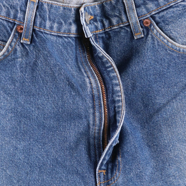 90'S Levi's 505 REGULAR FIT STRAIGHT LEG Orange Tab Tapered Denim Pants Made in USA Men's W34 cotton blue type Vintage Second Hand