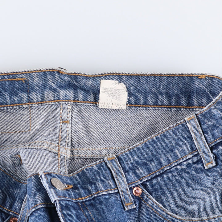 90'S Levi's 505 REGULAR FIT STRAIGHT LEG Orange Tab Tapered Denim Pants Made in USA Men's W34 cotton blue type Vintage Second Hand
