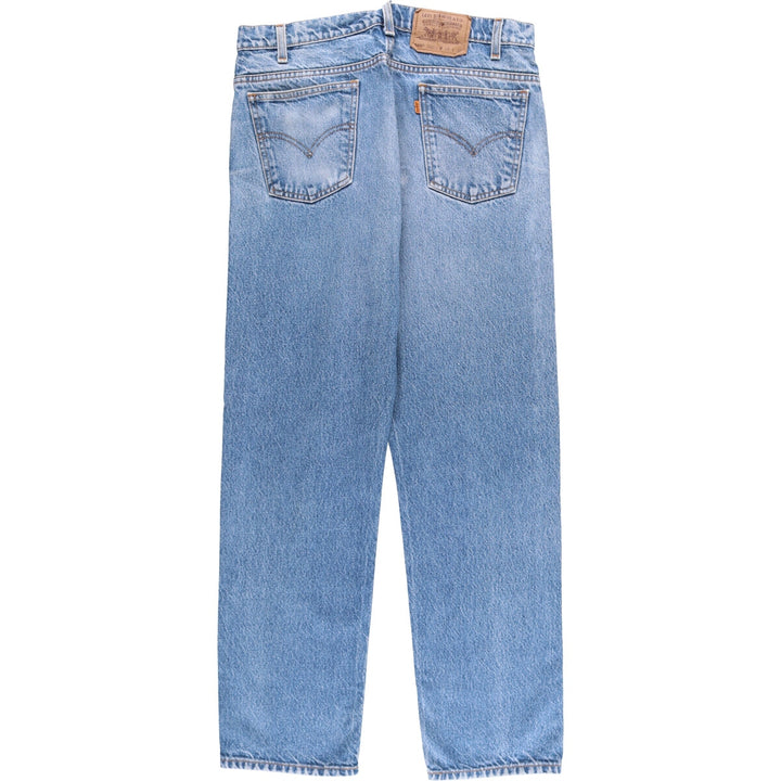 Levi's 505 Regular Fit Straight Leg Tapered Denim Pants with Orange Tab, Men's Size 33 unclear blue type Vintage Second Hand