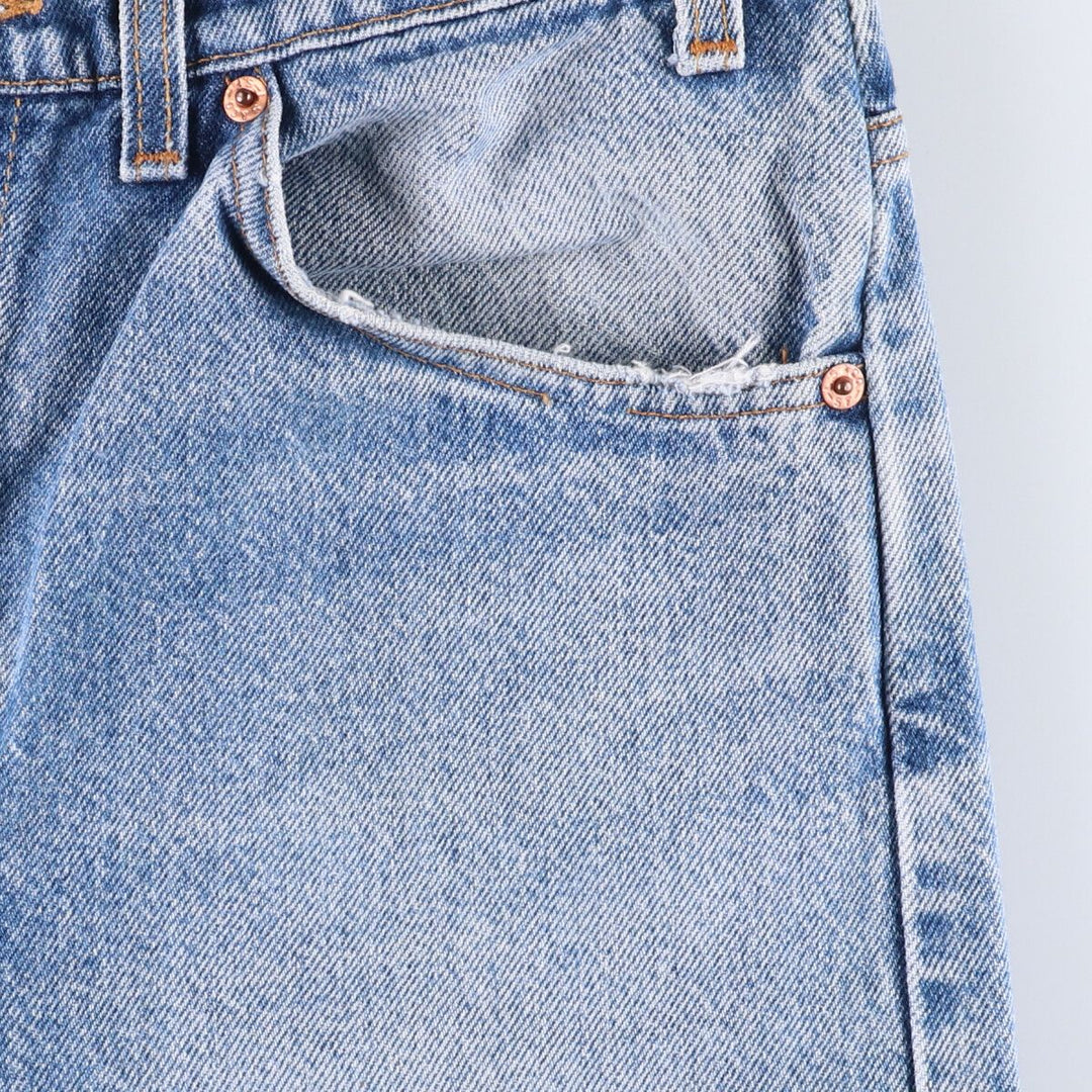 Levi's 505 Regular Fit Straight Leg Tapered Denim Pants with Orange Tab, Men's Size 33 unclear blue type Vintage Second Hand