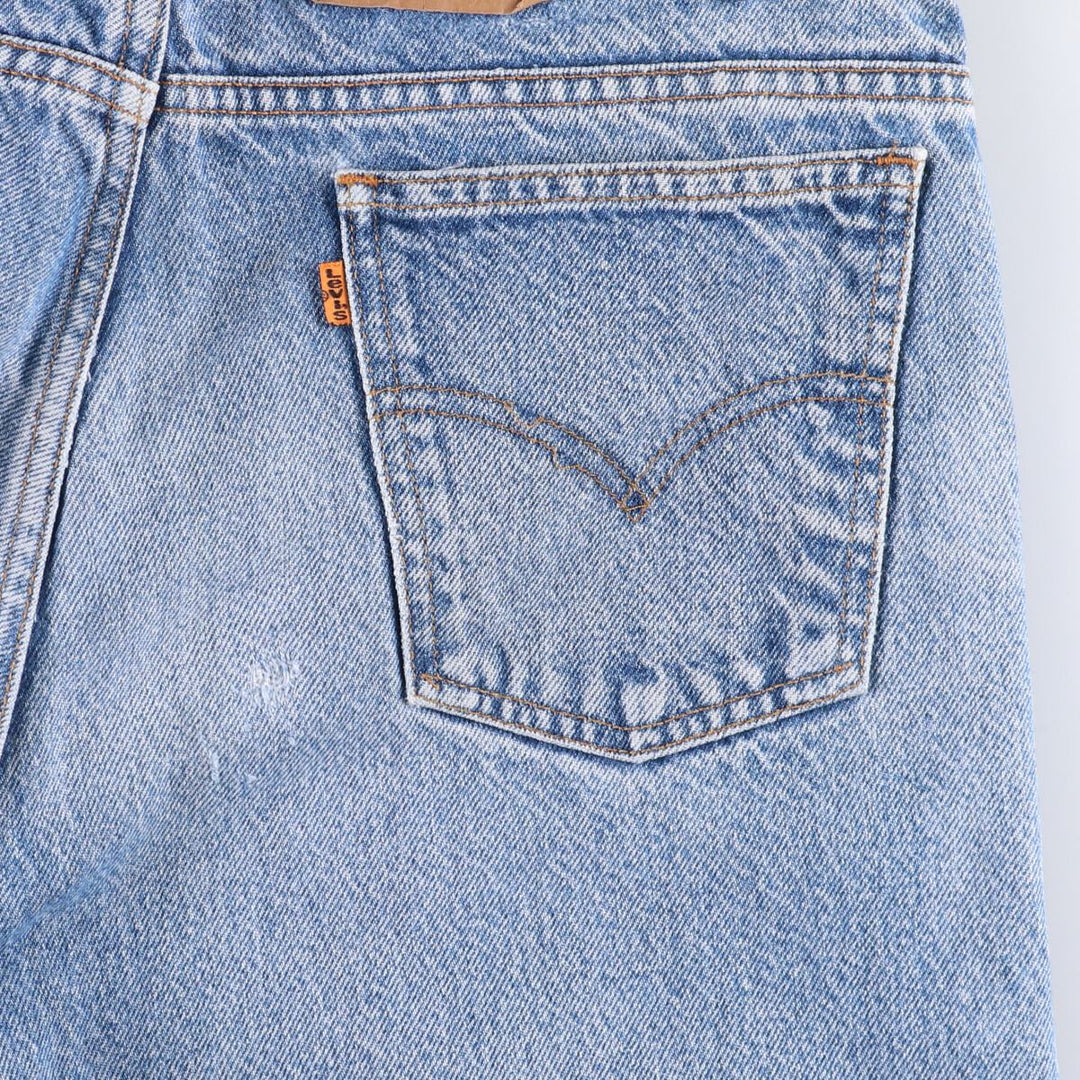 Levi's 505 Regular Fit Straight Leg Tapered Denim Pants with Orange Tab, Men's Size 33 unclear blue type Vintage Second Hand
