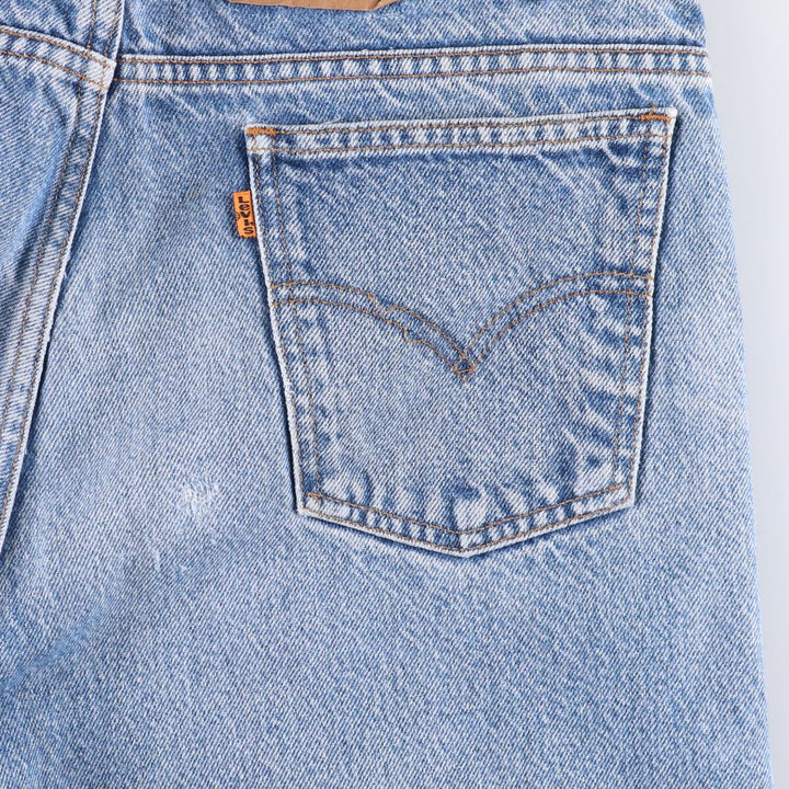 Levi's 505 Regular Fit Straight Leg Tapered Denim Pants with Orange Tab, Men's Size 33 unclear blue type Vintage Second Hand