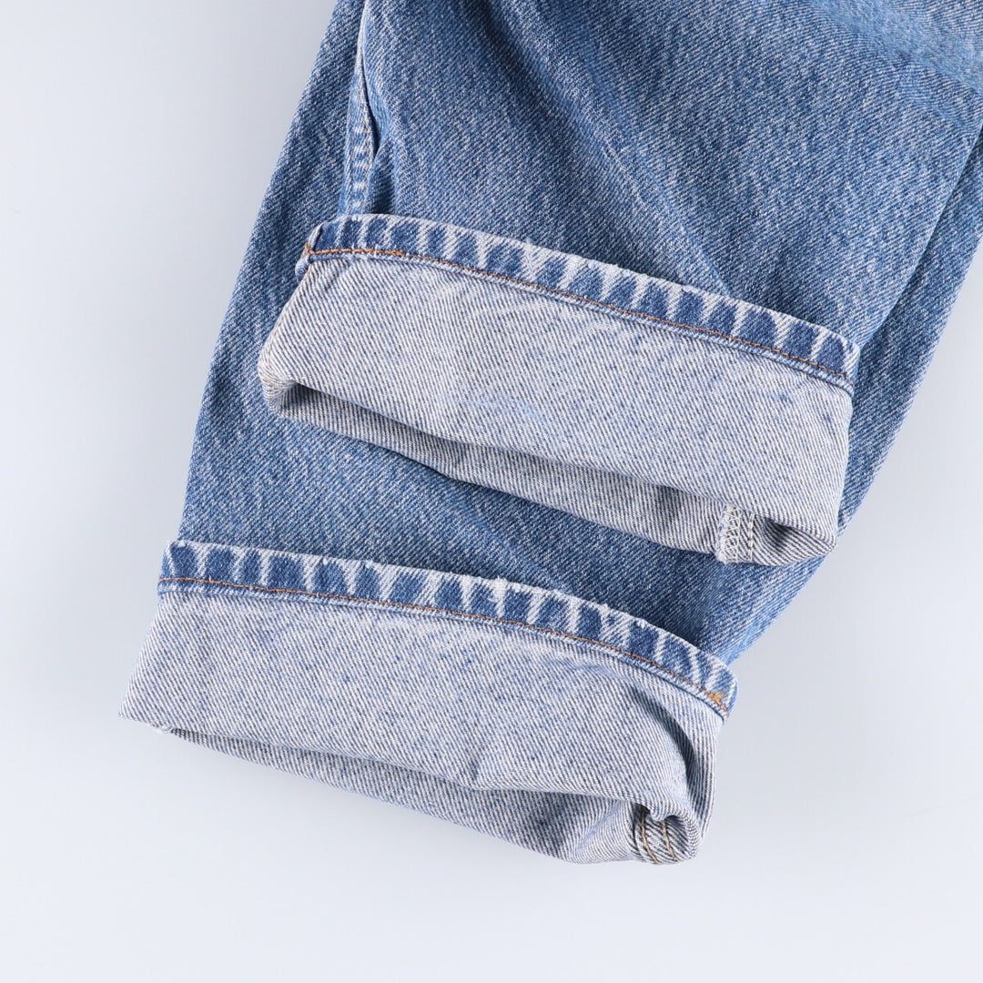 Levi's 505 Regular Fit Straight Leg Tapered Denim Pants with Orange Tab, Men's Size 33 unclear blue type Vintage Second Hand
