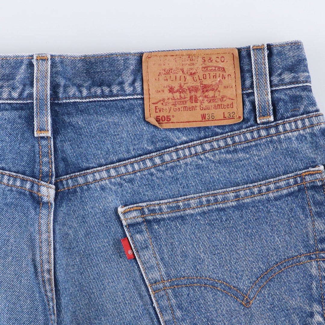 90'S Levi's 505-0216 Tapered Denim Pants, Men's, Size 36 (Vintage) cotton blue type Vintage Second Hand