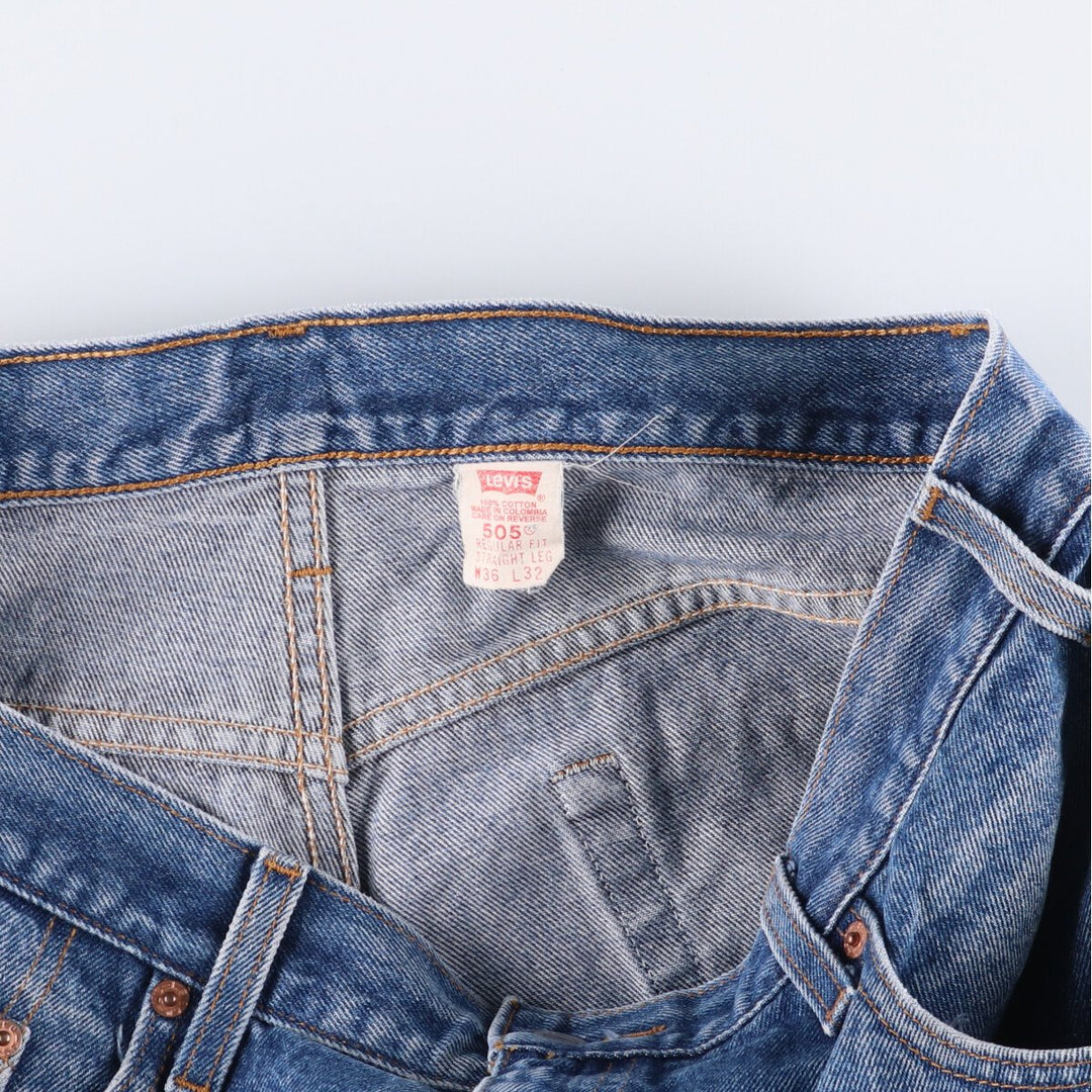 90'S Levi's 505-0216 Tapered Denim Pants, Men's, Size 36 (Vintage) cotton blue type Vintage Second Hand