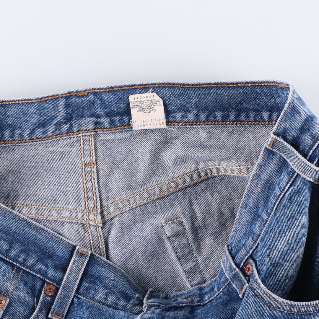 90'S Levi's 505-0216 Tapered Denim Pants, Men's, Size 36 (Vintage) cotton blue type Vintage Second Hand