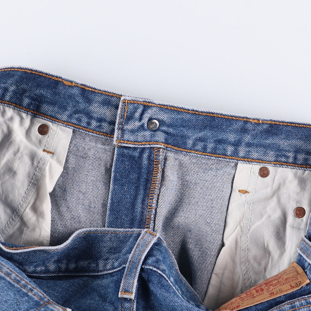 90'S Levi's 505-0216 Tapered Denim Pants, Men's, Size 36 (Vintage) cotton blue type Vintage Second Hand