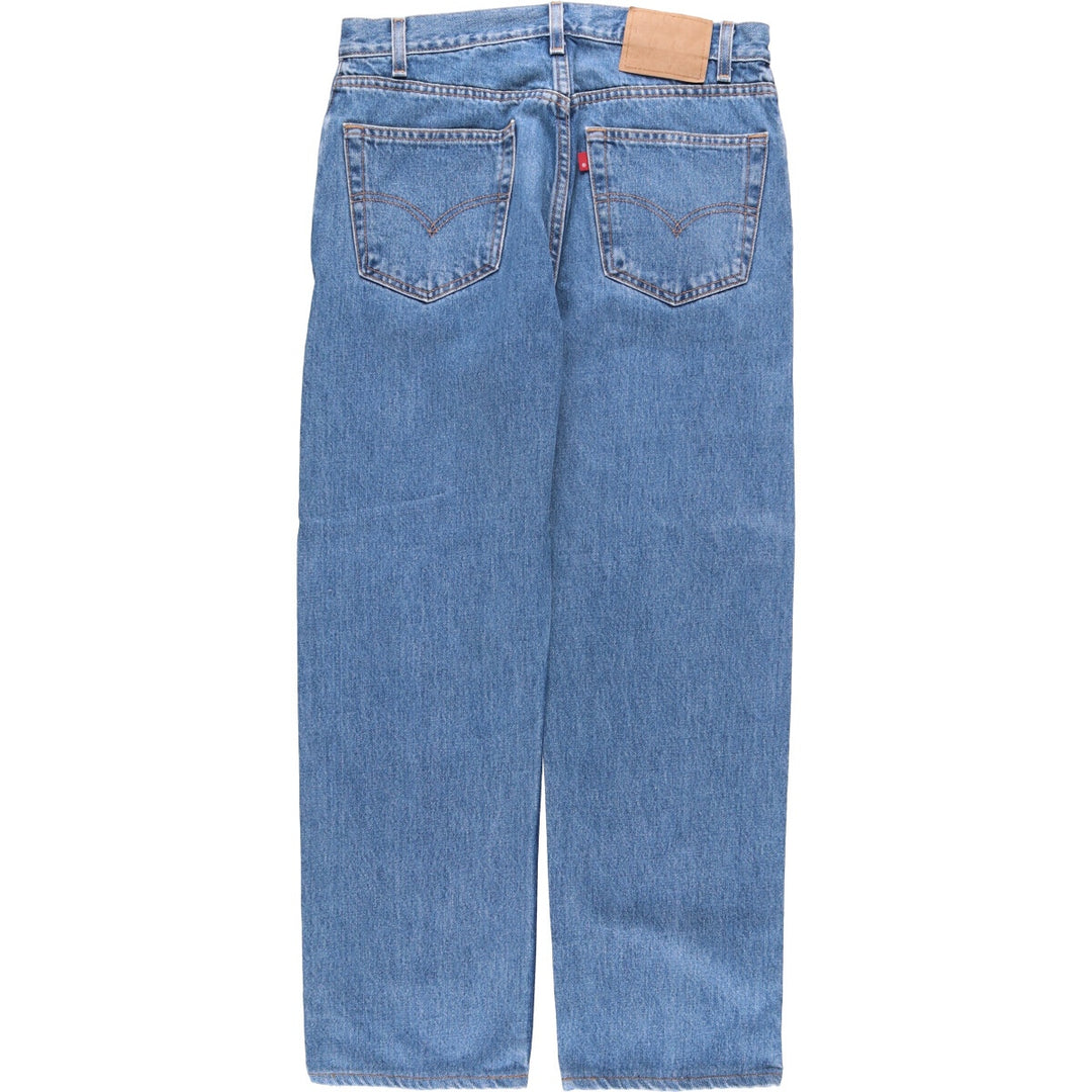 00'S Levi's 505 REGULAR FIT STRAIGHT LEG tapered denim pants for men, size w32 cotton blue type Vintage Second Hand