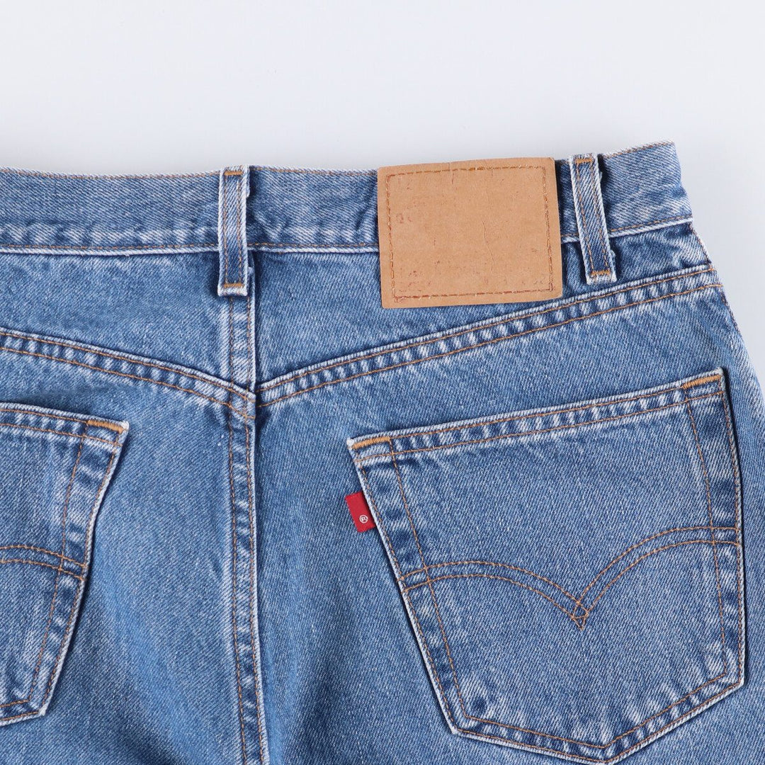 00'S Levi's 505 REGULAR FIT STRAIGHT LEG tapered denim pants for men, size w32 cotton blue type Vintage Second Hand