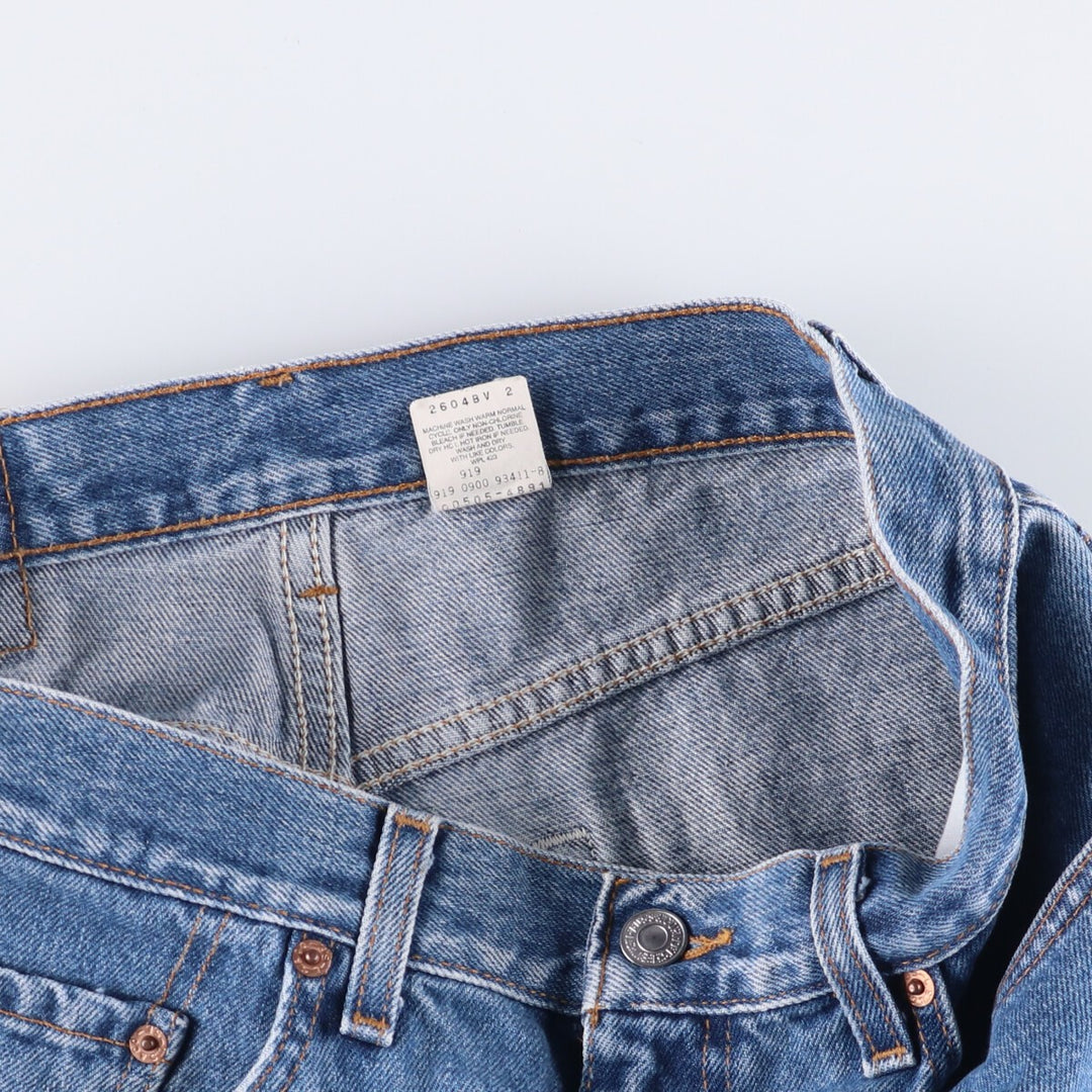 00'S Levi's 505 REGULAR FIT STRAIGHT LEG tapered denim pants for men, size w32 cotton blue type Vintage Second Hand