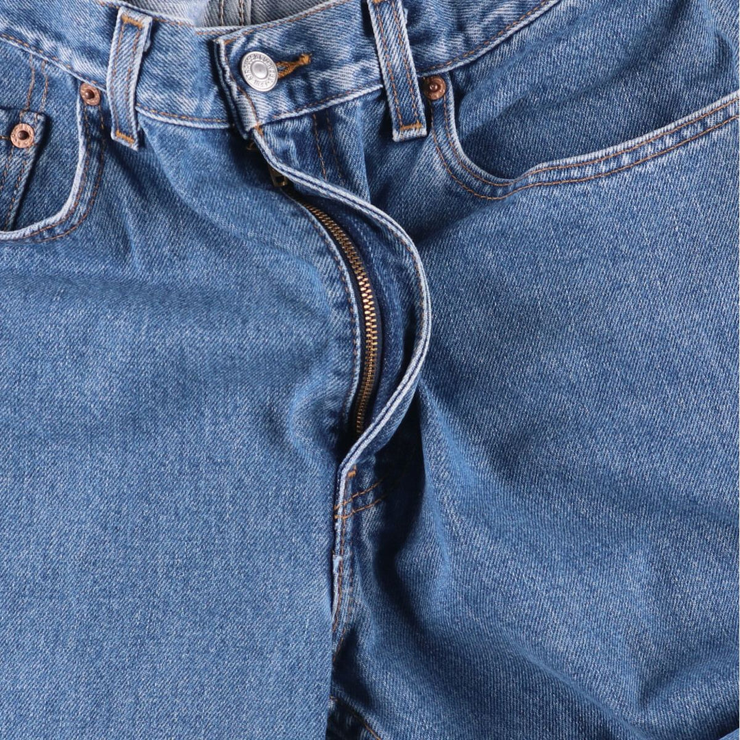 00'S Levi's 505 REGULAR FIT STRAIGHT LEG tapered denim pants for men, size w32 cotton blue type Vintage Second Hand