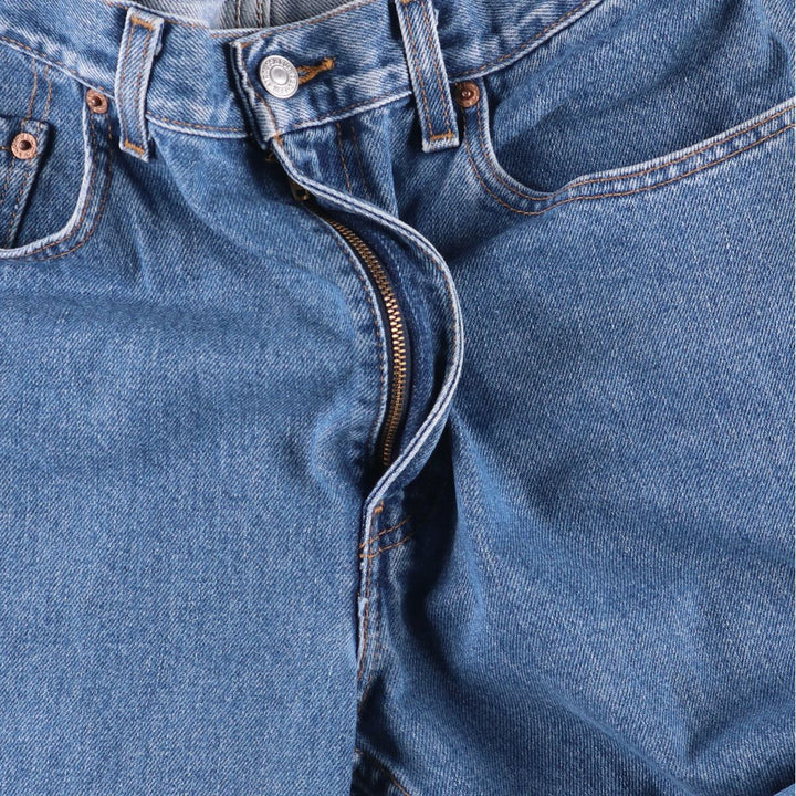 00'S Levi's 505 REGULAR FIT STRAIGHT LEG tapered denim pants for men, size w32 cotton blue type Vintage Second Hand