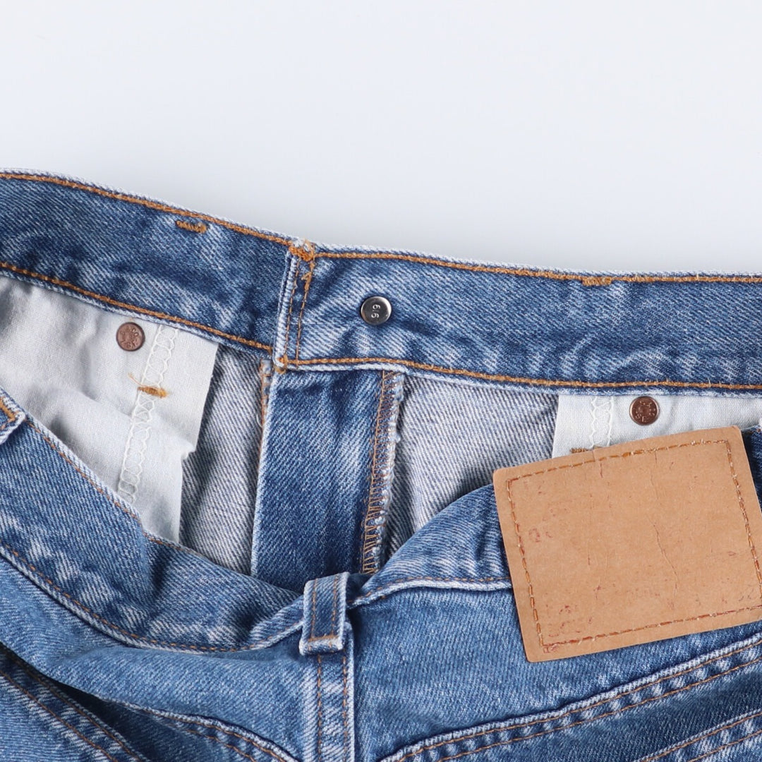 00'S Levi's 505 REGULAR FIT STRAIGHT LEG tapered denim pants for men, size w32 cotton blue type Vintage Second Hand