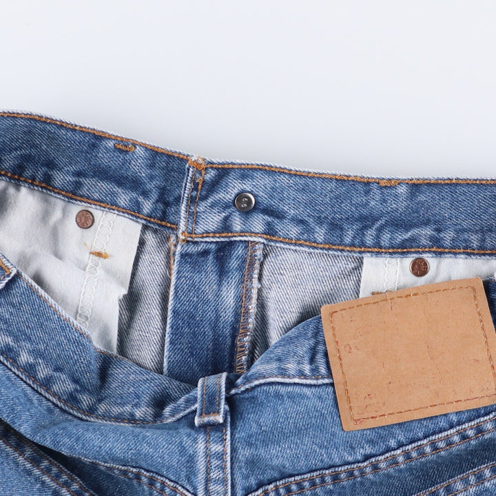 00'S Levi's 505 REGULAR FIT STRAIGHT LEG tapered denim pants for men, size w32 cotton blue type Vintage Second Hand