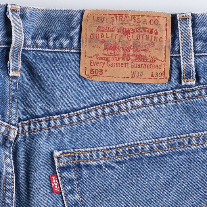 Levi's 505 REGULAR FIT STRAIGHT LEG tapered denim pants for men, size W33 unclear blue type Vintage Second Hand