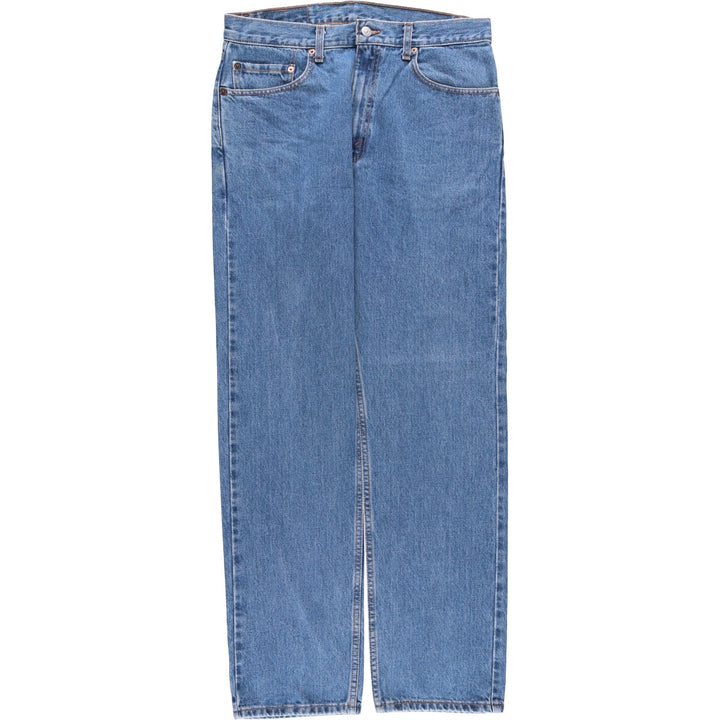 00'S Levi's 505 REGULAR FIT STRAIGHT LEG tapered denim pants for men, size w33 cotton blue type Vintage Second Hand