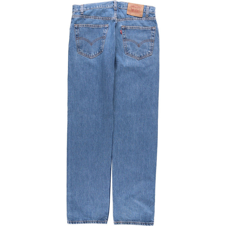 00'S Levi's 505 REGULAR FIT STRAIGHT LEG tapered denim pants for men, size w33 cotton blue type Vintage Second Hand