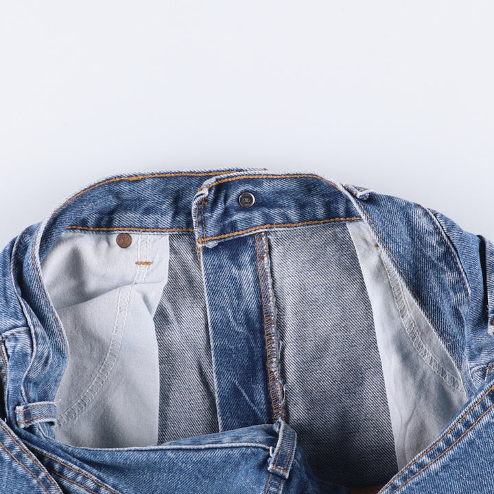 00'S Levi's 505 REGULAR FIT STRAIGHT LEG tapered denim pants for men, size w33 cotton blue type Vintage Second Hand