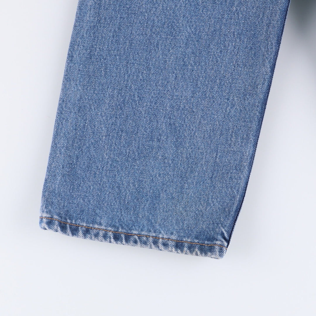 00'S Levi's 505 REGULAR FIT STRAIGHT LEG tapered denim pants for men, size w33 cotton blue type Vintage Second Hand