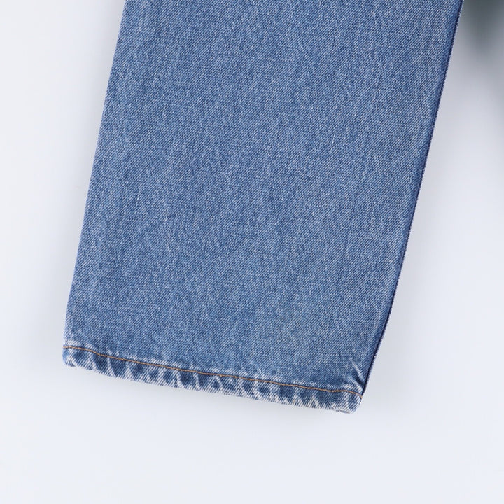 00'S Levi's 505 REGULAR FIT STRAIGHT LEG tapered denim pants for men, size w33 cotton blue type Vintage Second Hand