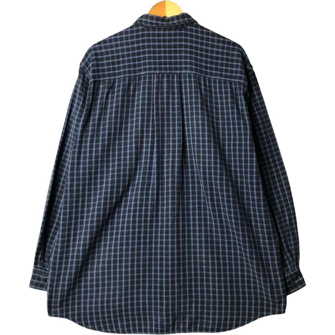 Vintage Levi's flannel check shirt, size L, men's cotton navy blue type Vintage Second Hand