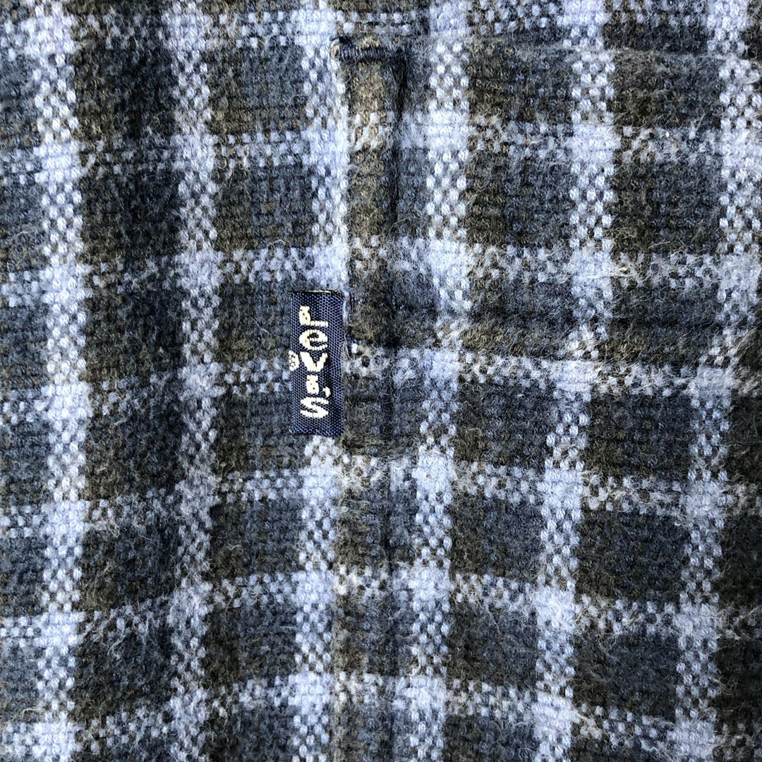 Vintage Levi's flannel check shirt, size L, men's cotton navy blue type Vintage Second Hand