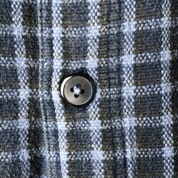 Vintage Levi's flannel check shirt, size L, men's cotton navy blue type Vintage Second Hand