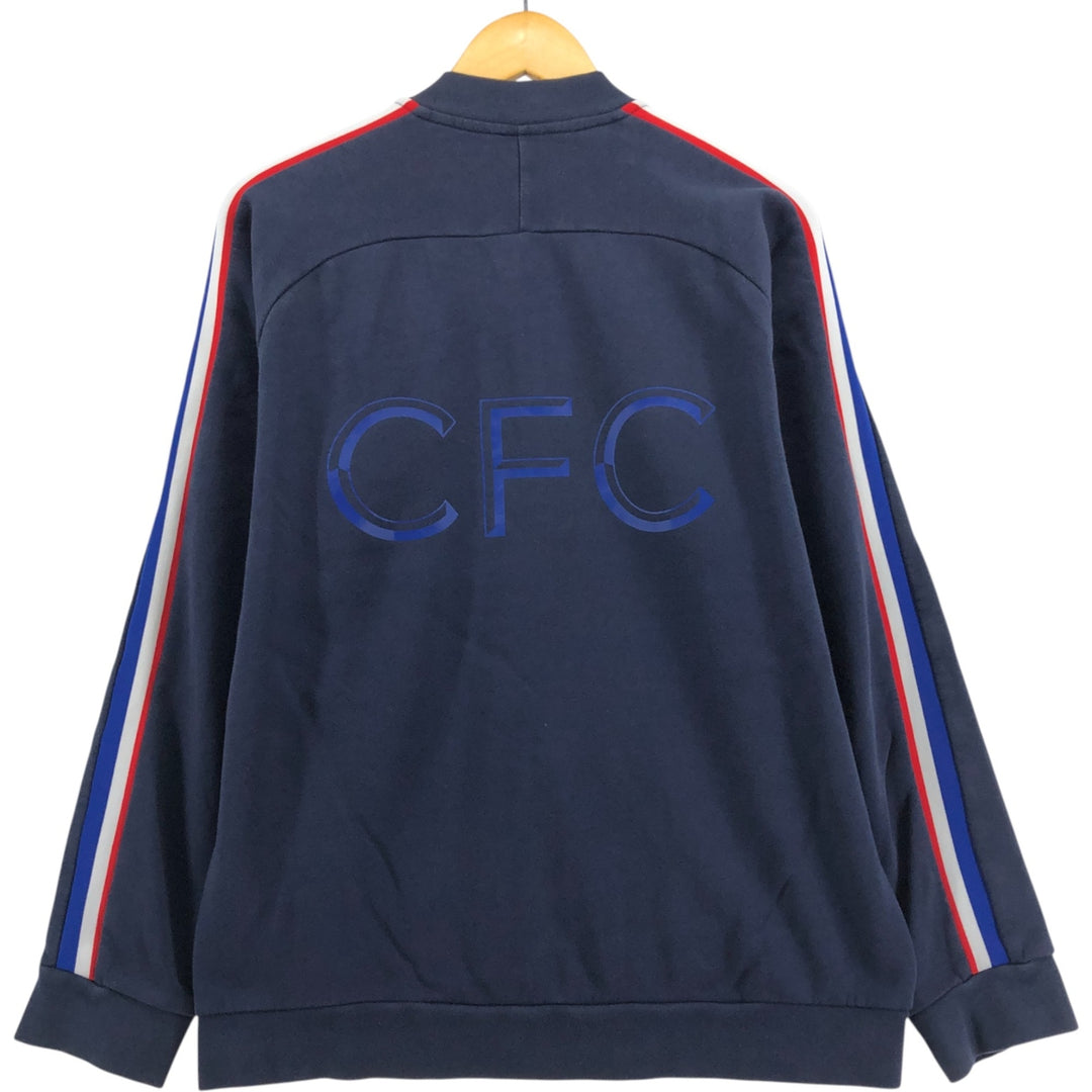 Nike full-zip sweatshirt, men's size M cotton navy blue type Vintage Second Hand