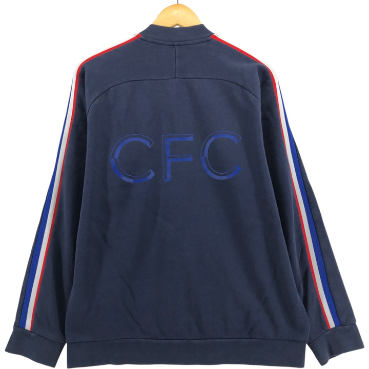 Nike full-zip sweatshirt, men's size M cotton navy blue type Vintage Second Hand