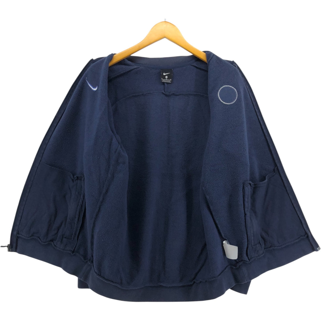 Nike full-zip sweatshirt, men's size M cotton navy blue type Vintage Second Hand