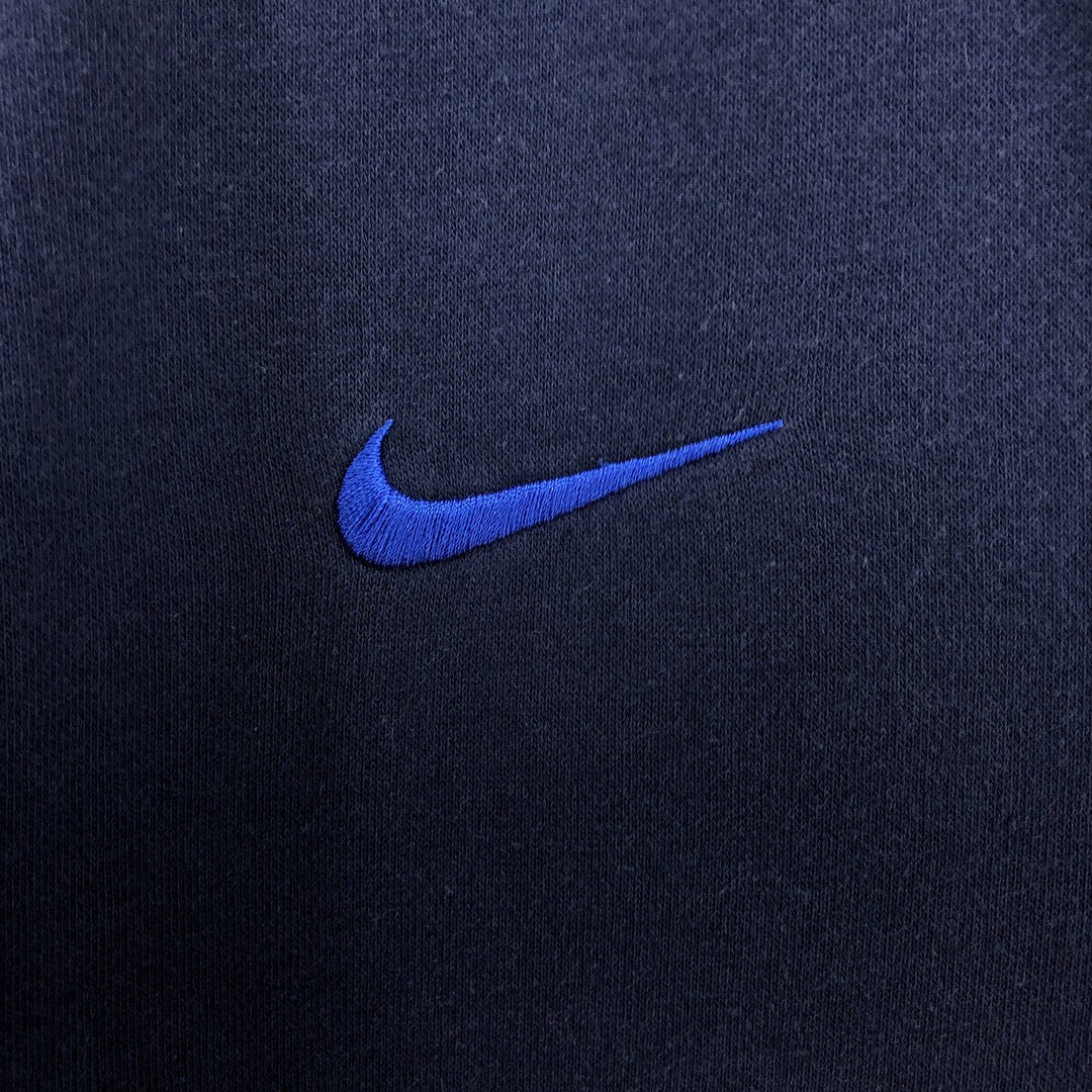 Nike full-zip sweatshirt, men's size M cotton navy blue type Vintage Second Hand