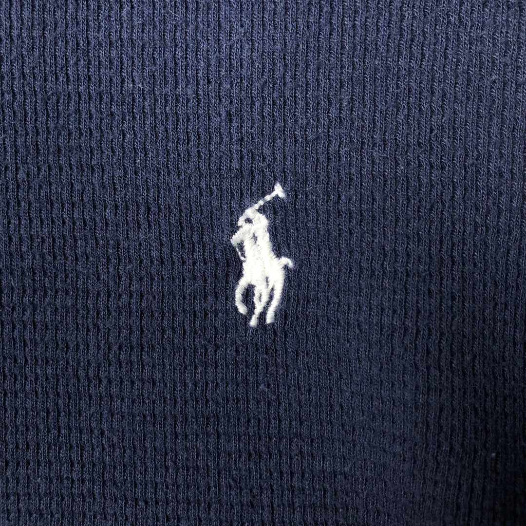 Ralph Lauren POLO RALPH LAUREN SLEEPWEAR Thermal Long T-shirt Honeycomb Men's XL cotton navy blue type Vintage Second Hand