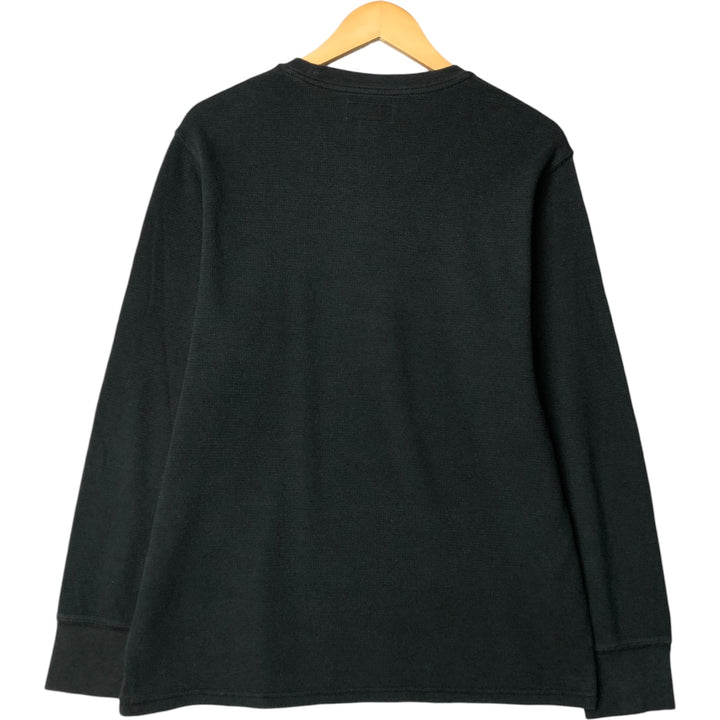Ralph Lauren POLO RALPH LAUREN SLEEPWEAR Thermal Long T-shirt Waffle Men's XL cotton black type Vintage Second Hand