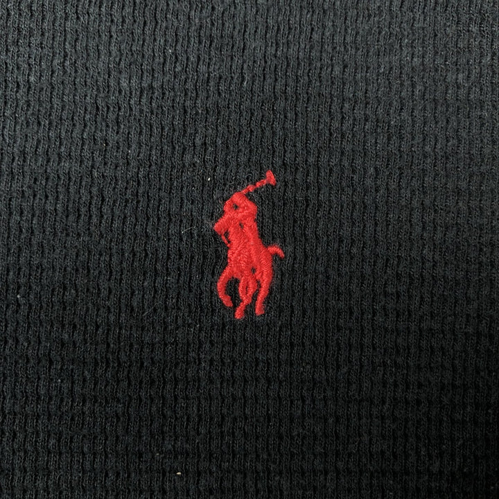 Ralph Lauren POLO RALPH LAUREN SLEEPWEAR Thermal Long T-shirt Waffle Men's XL cotton black type Vintage Second Hand