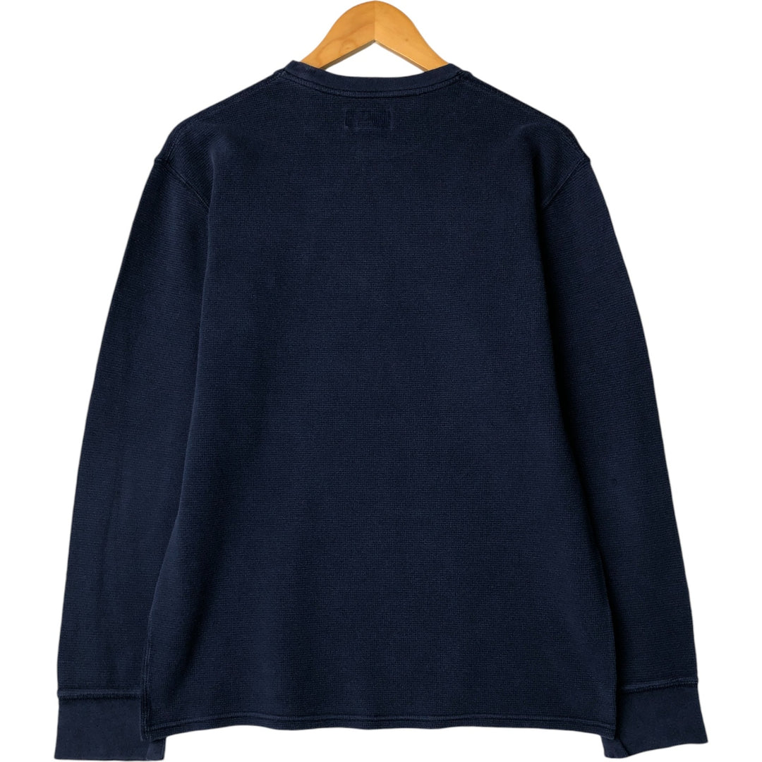 Ralph Lauren POLO RALPH LAUREN Thermal Long T-shirt Waffle Men's XL cotton navy blue type Vintage Second Hand