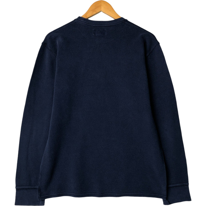Ralph Lauren POLO RALPH LAUREN Thermal Long T-shirt Waffle Men's XL cotton navy blue type Vintage Second Hand