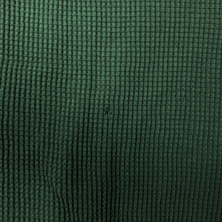Ralph Lauren POLO RALPH LAUREN Hooded Thermal Long T-Shirt Waffle Men's M cotton Green type dark green Vintage Second Hand