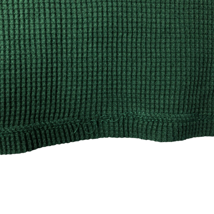 Ralph Lauren POLO RALPH LAUREN Hooded Thermal Long T-Shirt Waffle Men's M cotton Green type dark green Vintage Second Hand