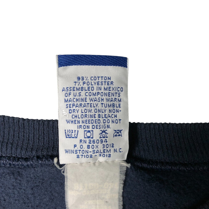 Vintage 90'S Champion Authentic Athletic Apparel college sweatshirt, size L, men's cotton navy blue type Vintage Second Hand