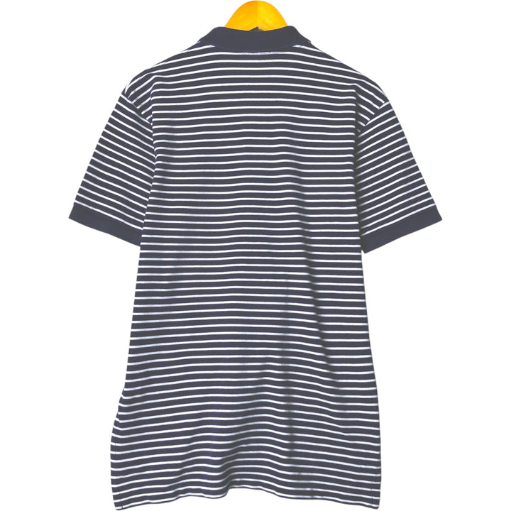 Ralph Lauren POLO by Ralph Lauren short sleeve striped polo shirt, men's size M cotton navy blue type Vintage Second Hand