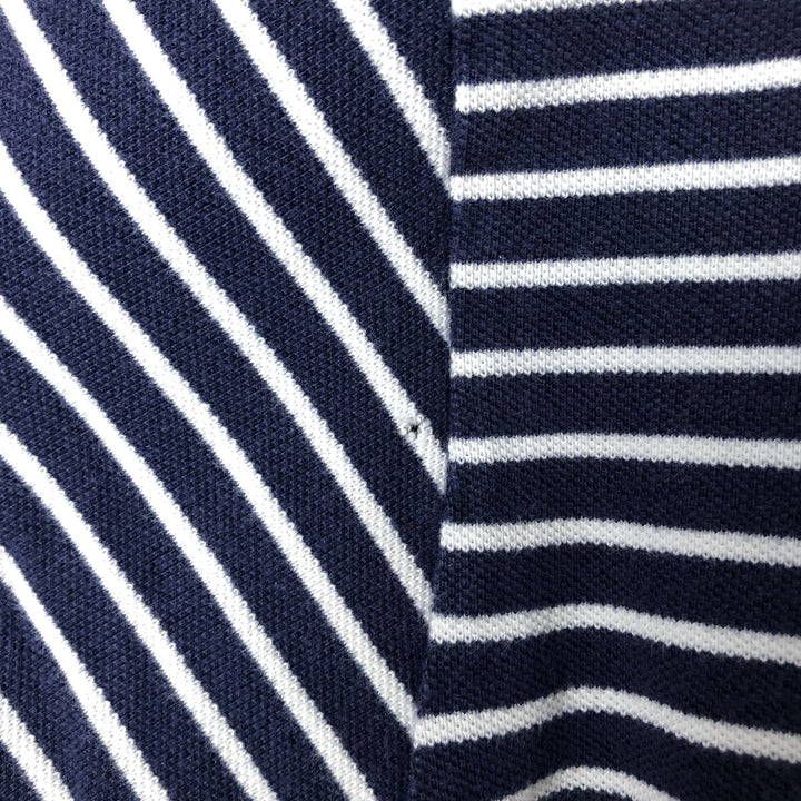 Ralph Lauren POLO by Ralph Lauren short sleeve striped polo shirt, men's size M cotton navy blue type Vintage Second Hand