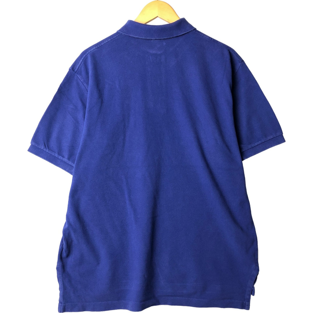 Ralph Lauren POLO by Ralph Lauren short sleeve polo shirt, men's XL size cotton blue type Vintage Second Hand