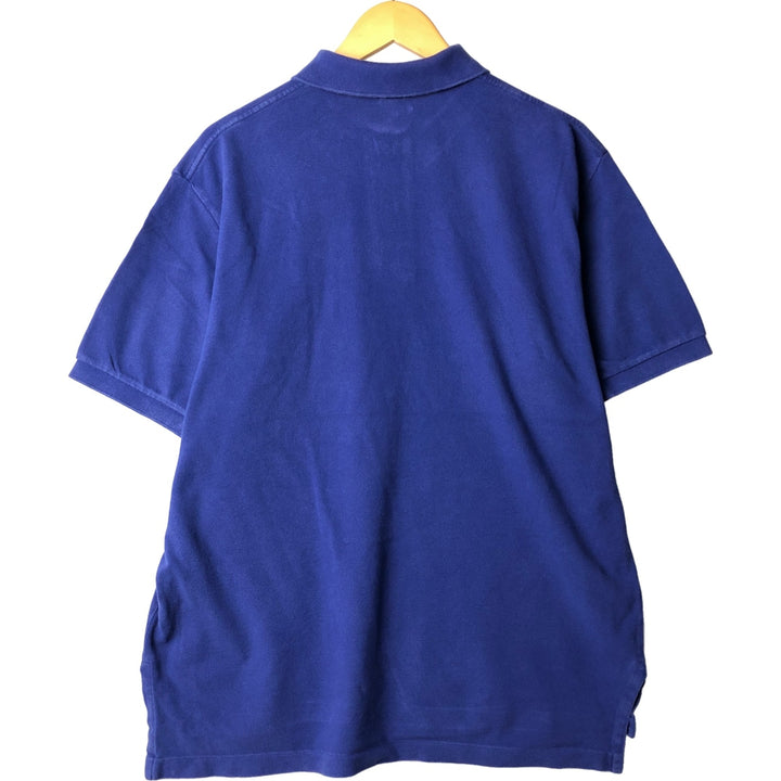 Ralph Lauren POLO by Ralph Lauren short sleeve polo shirt, men's XL size cotton blue type Vintage Second Hand