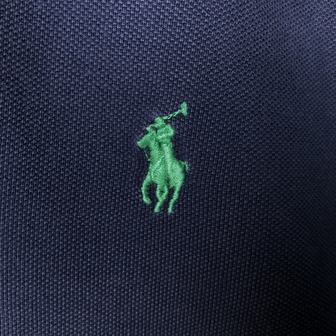 Ralph Lauren POLO by Ralph Lauren short sleeve polo shirt, men's size M cotton navy blue type Vintage Second Hand