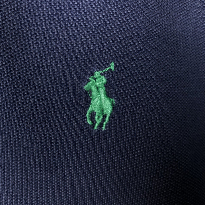 Ralph Lauren POLO by Ralph Lauren short sleeve polo shirt, men's size M cotton navy blue type Vintage Second Hand