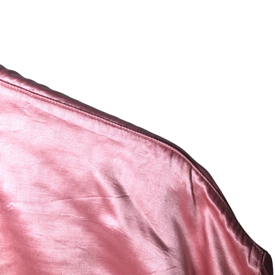 ET VOUS...ET VOUS Long Sleeve Western Shirt, Made in France, Women's Size XL acetate pink type Vintage Second Hand