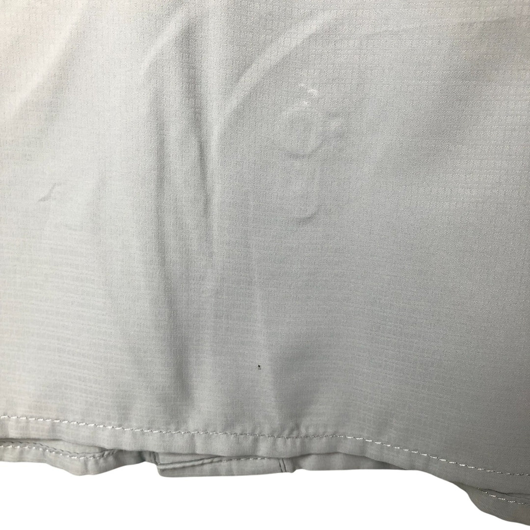REEL LEGENDS SALTWATER Hidden Button Down Short Sleeve Fishing Shirt Men's L Size polyester gray type Vintage Second Hand
