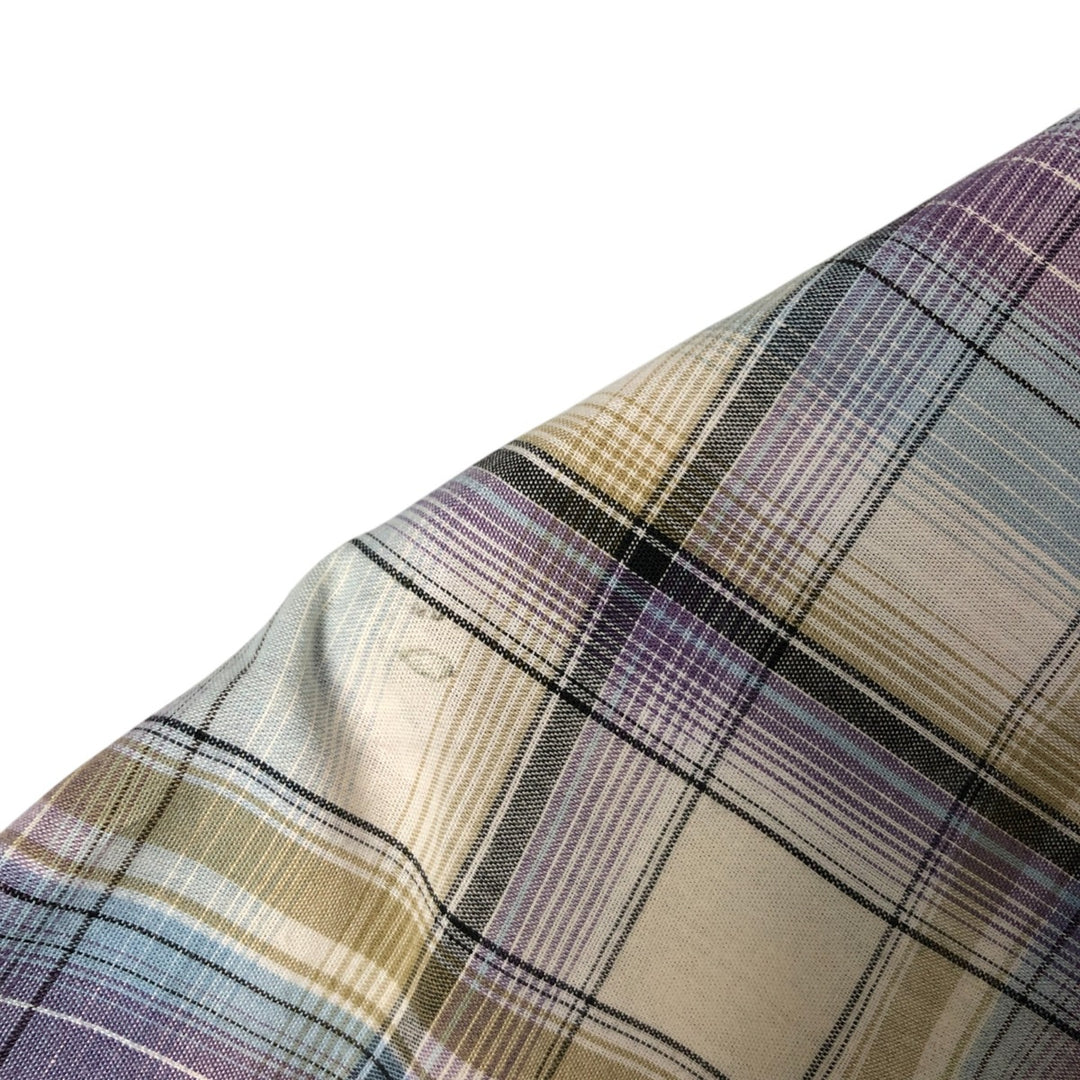 Vintage 90'S Wrangler Western Fashion Snap Shirt, Ombre Check, Short Sleeve, Men's Size XL unclear Blue type light blue Vintage Second Hand